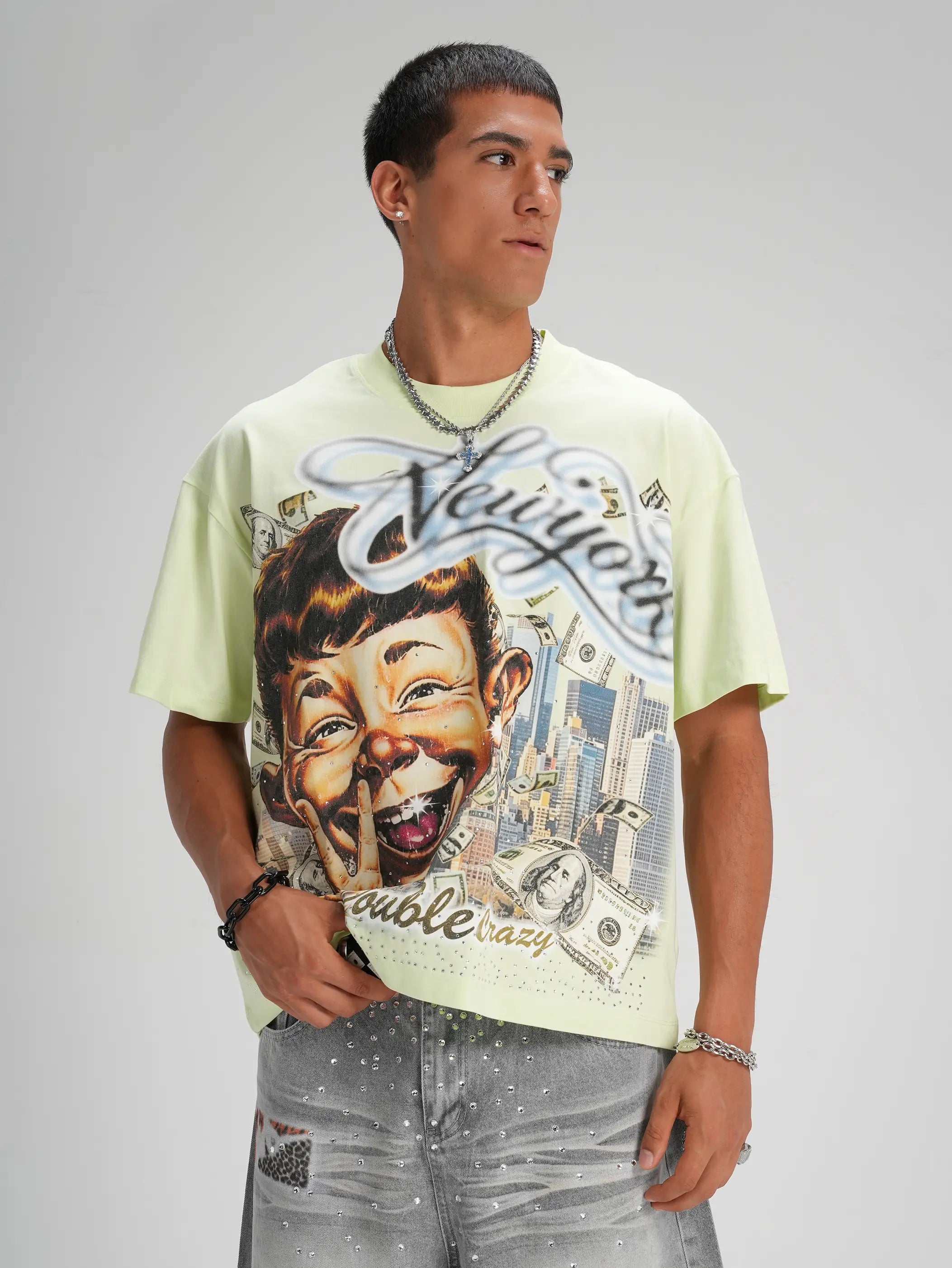 Iced Out Money Parody Boxy Tee-584