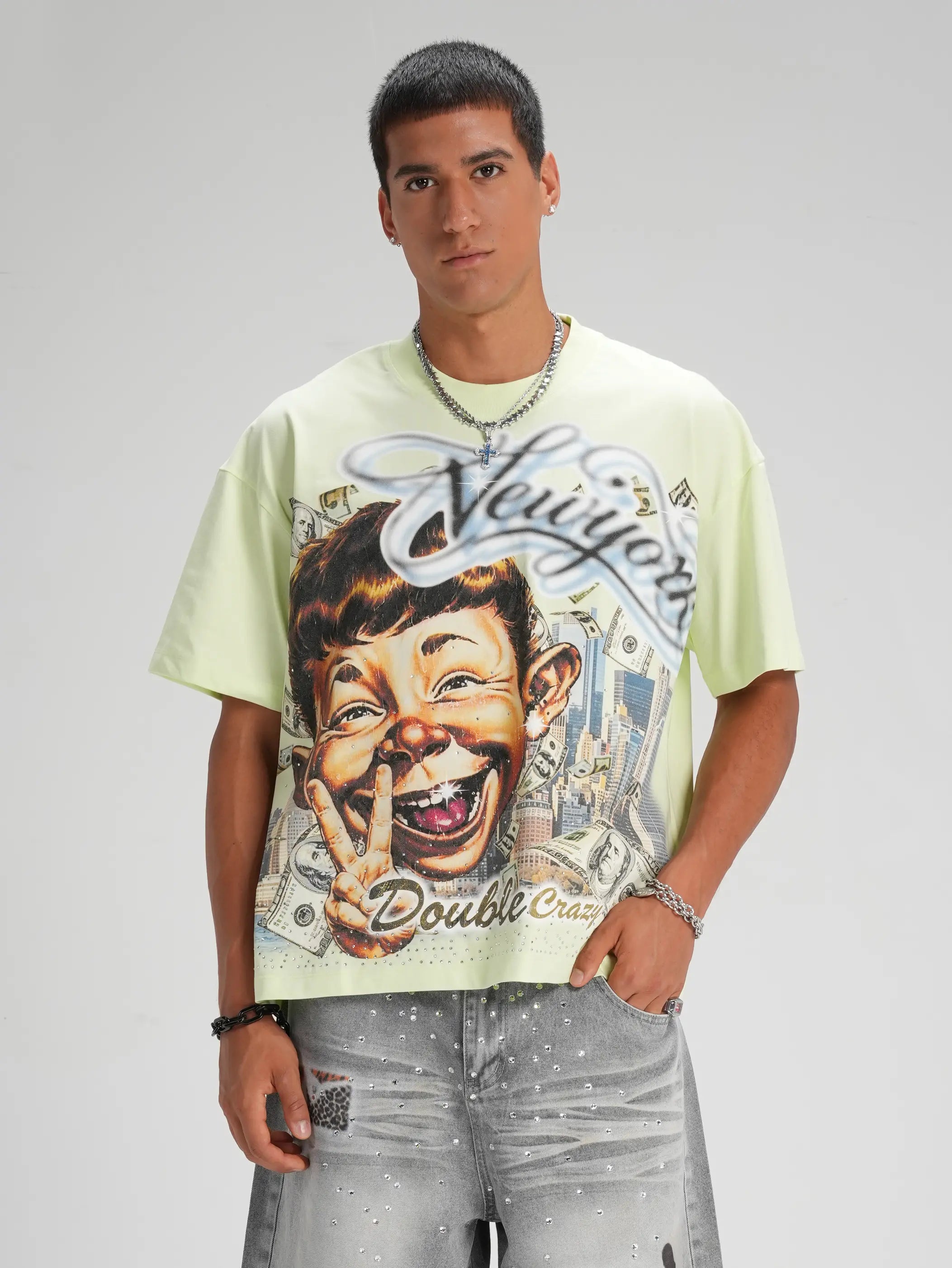 Iced Out Money Parody Boxy Tee-584