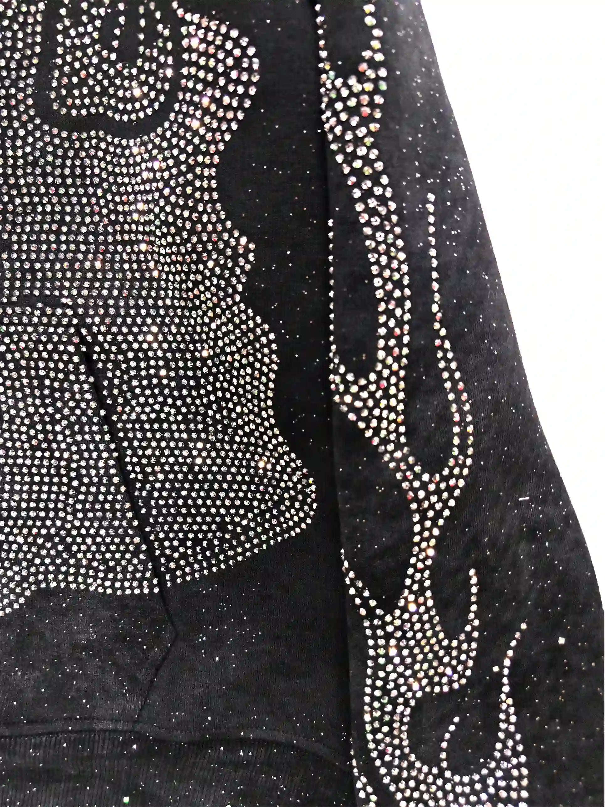 DOUBLECRAZY Flame Man Diamond Gradient Vintage Hoodie - 043