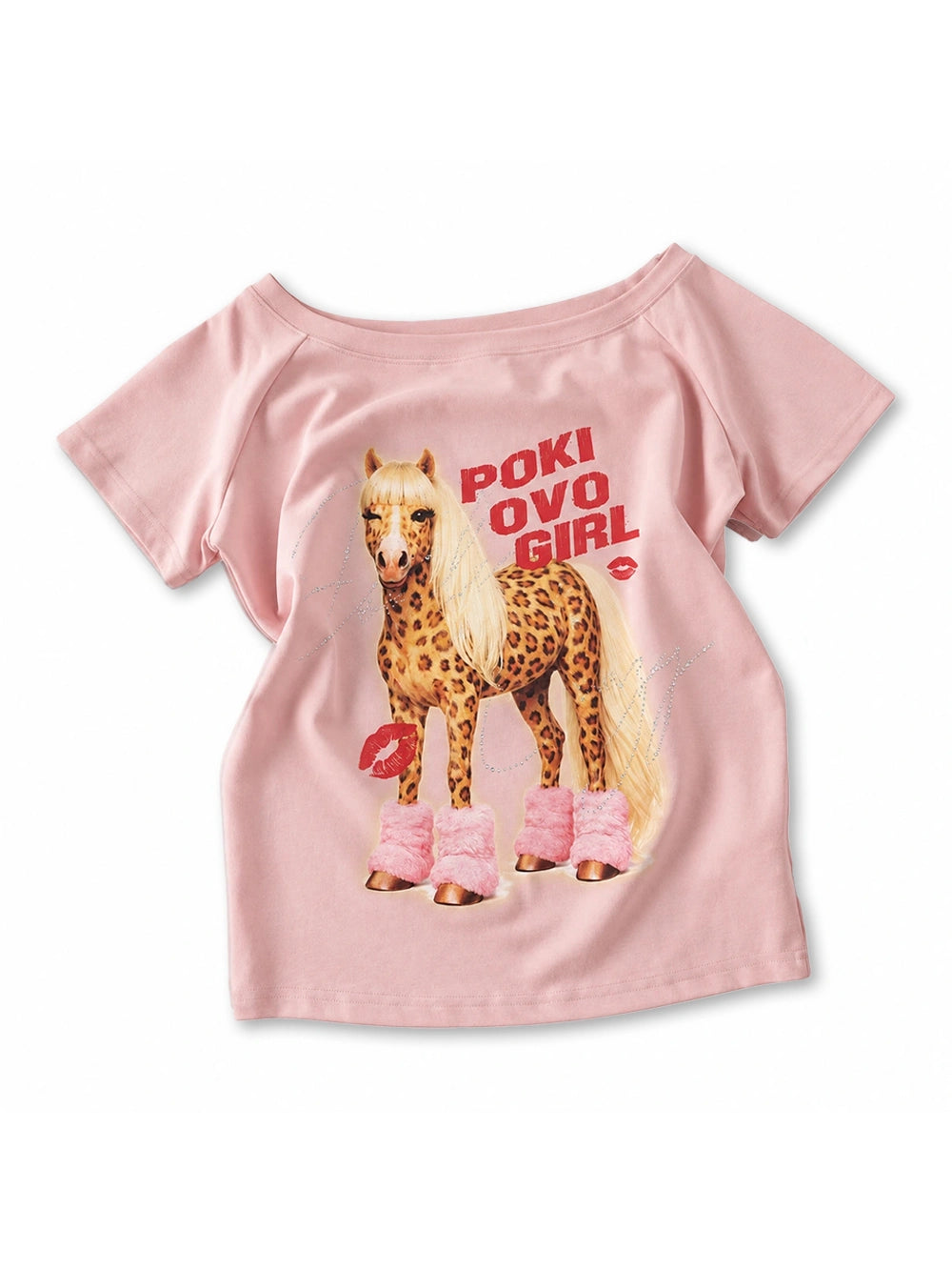 Iced Out Pink Boot Pony Top-756