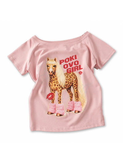 Iced Out Pink Boot Pony Top-756