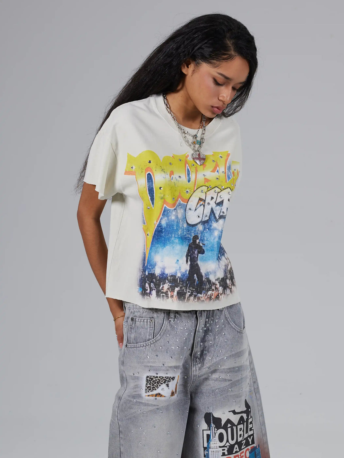 Camiseta desgastada Rockstar-617
