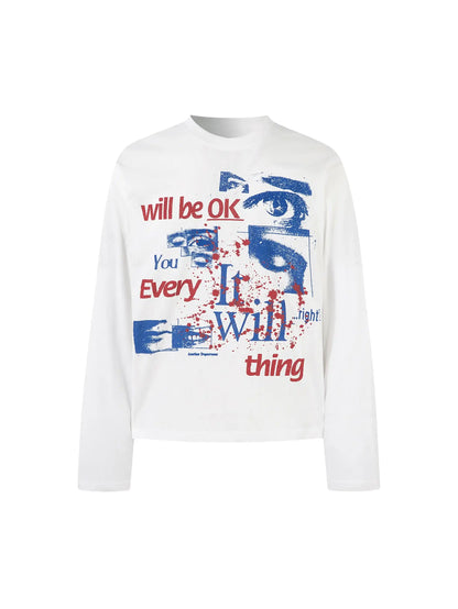 Urban Letter Print T-Shirt-S1083