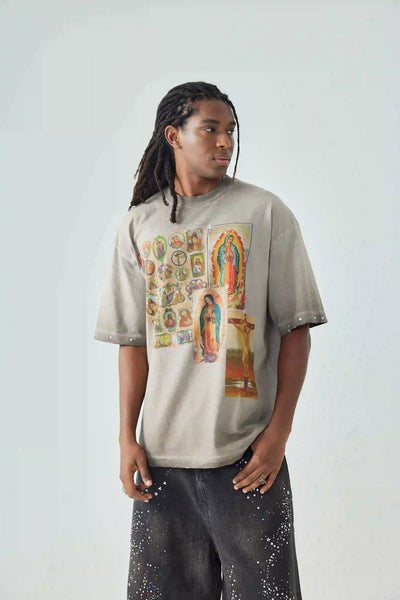Holy Card Collage T-shirt-173