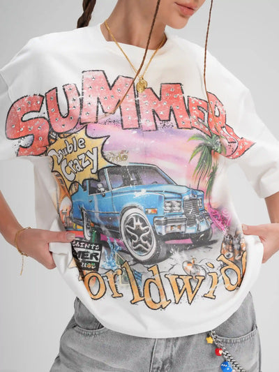 90s Lowrider Car Sorona Boxy Tee-601