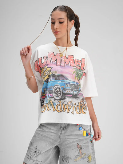 90s Lowrider Car Sorona Boxy Tee-601