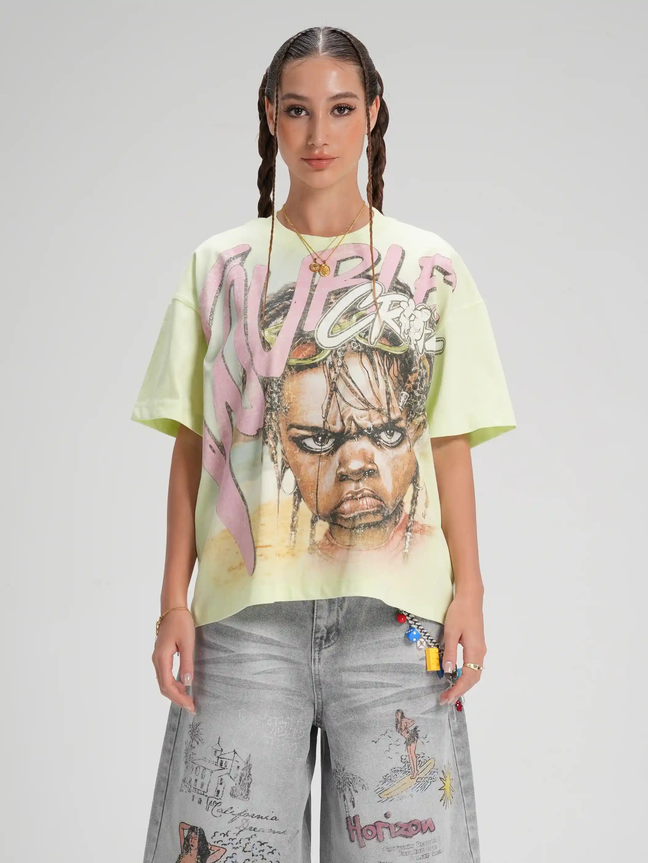Rockstar Braids Boy Boxy Tee-602
