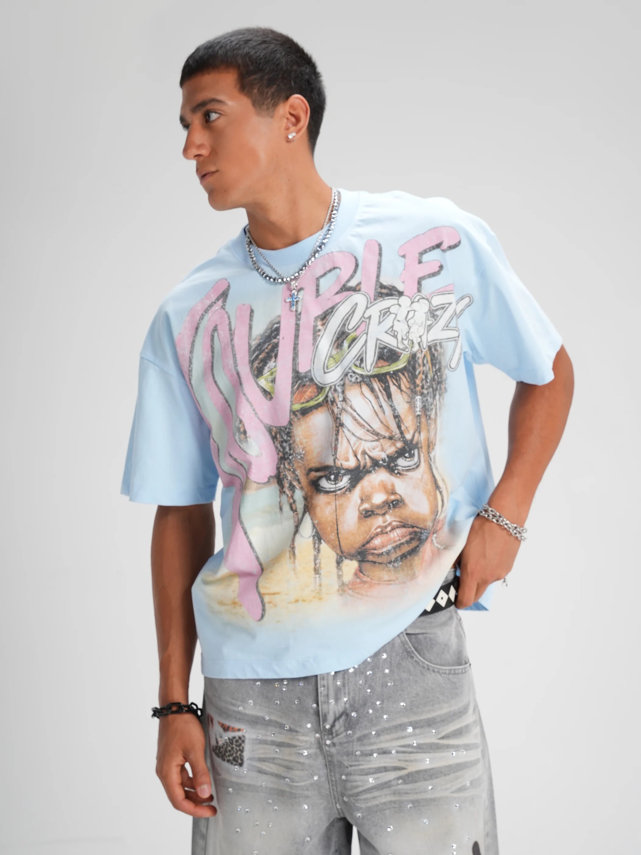 Rockstar Braids Boy Boxy Tee-602