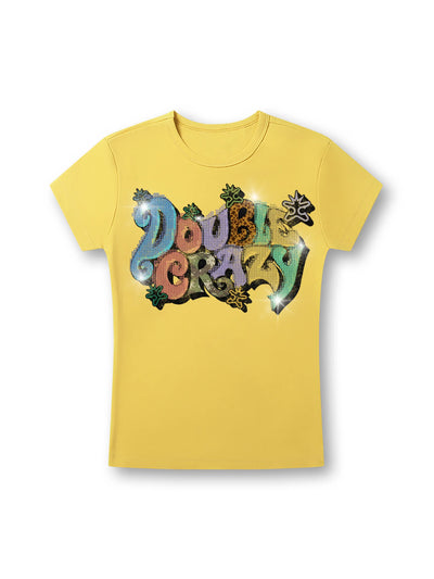 Iced Out Bubble Text Baby Tee-604
