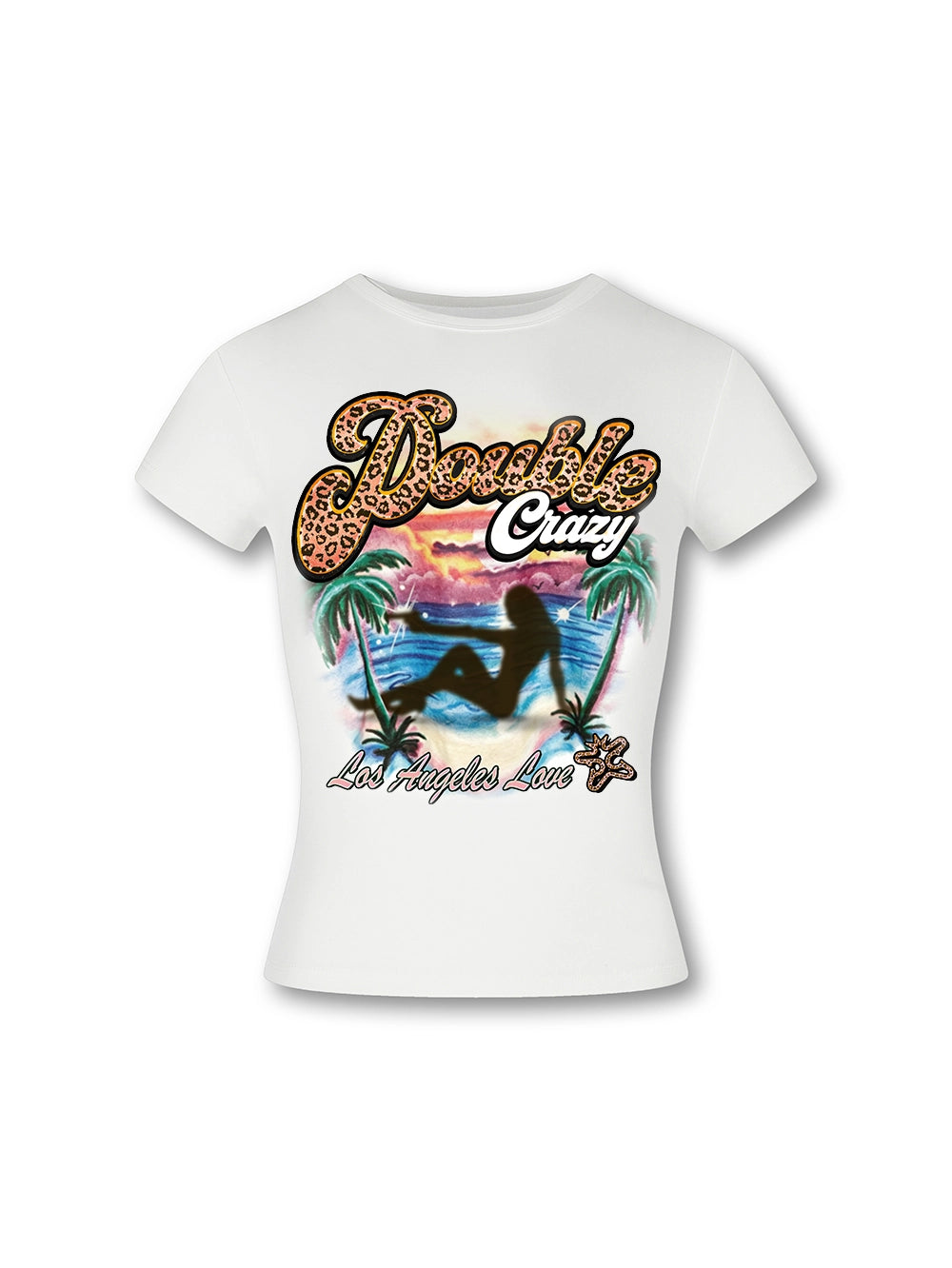 Leopard Gun Girl Baby Tee-608