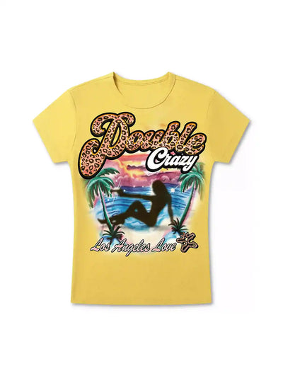 Leopard Gun Girl Baby Tee-608