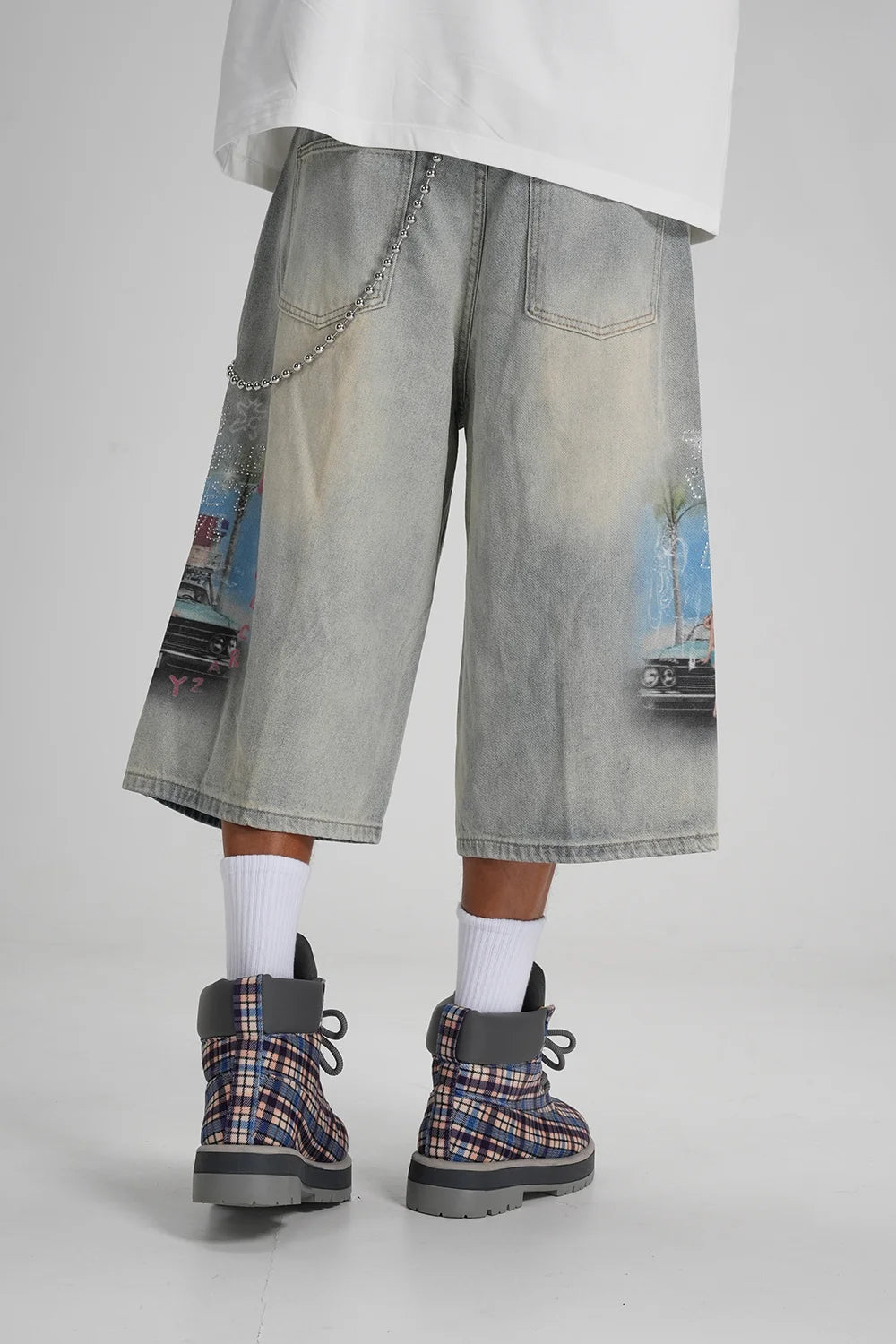 Jorts Desgastados con Tachuelas "Bling Pin-up"-609