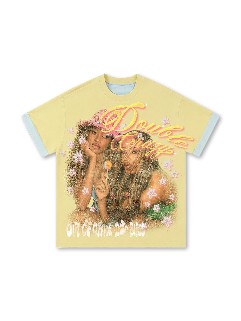 Camiseta Vintage de Dos Tonos para Niñas de los 90-614