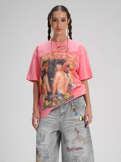90s Faded R&B Poster Loose Tee-619