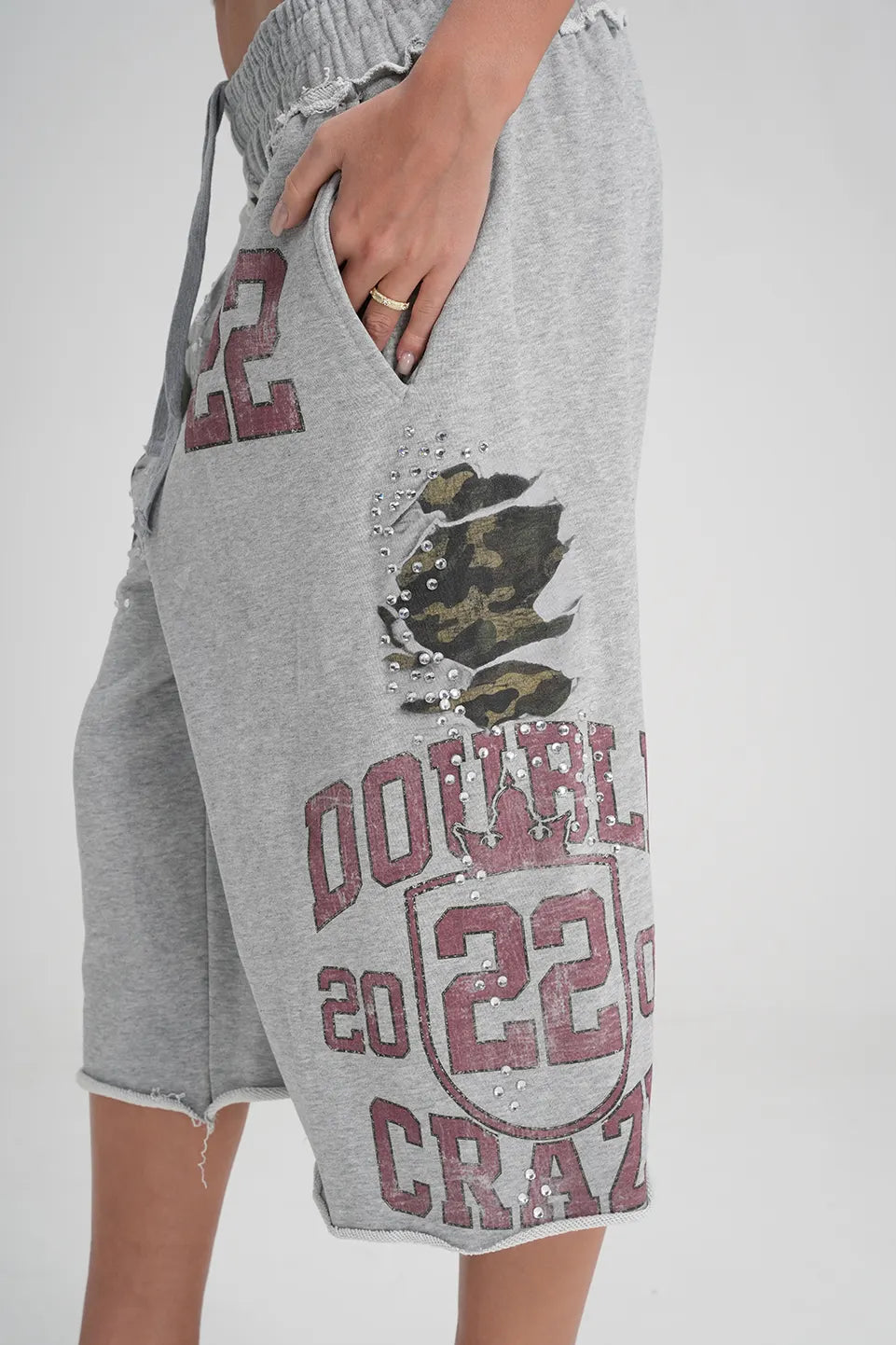 Varsity Camo Sweat Shorts-662