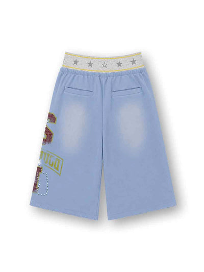 Faded Star Layered Jorts-663