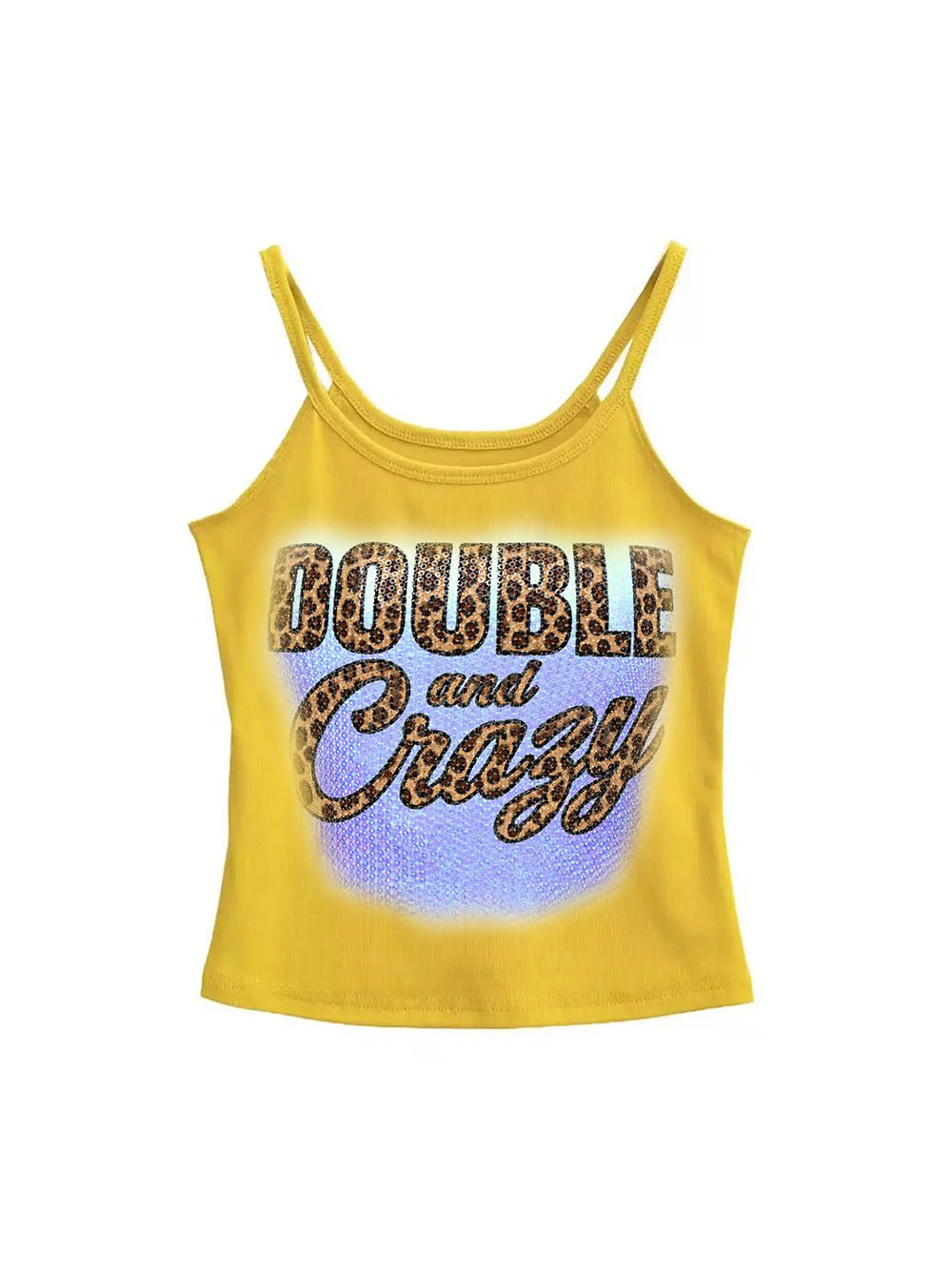 Top ajustado de guepardo vintage-633