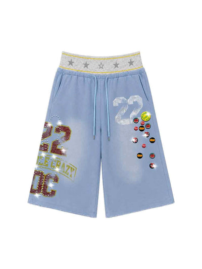 Faded Star Layered Jorts-663