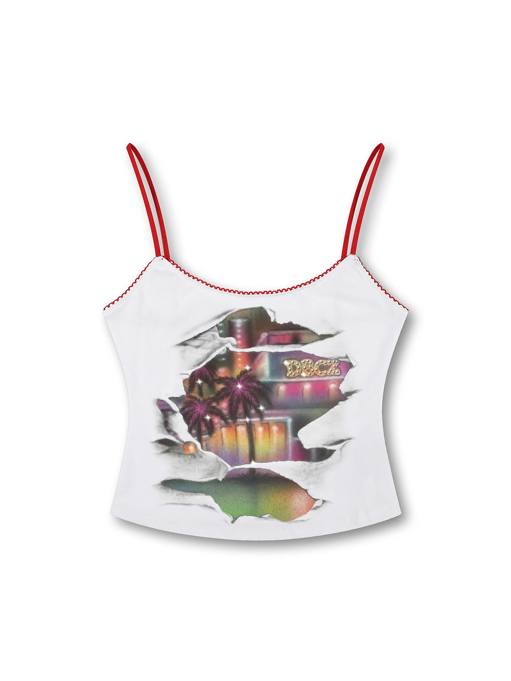 Distressed Miami Palm Cami-639