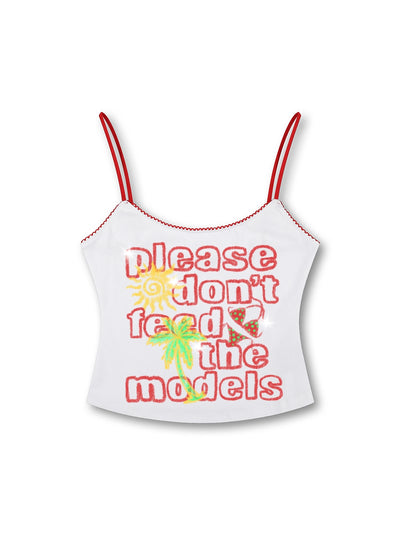 Vintage Funny Text Slim Cami-642