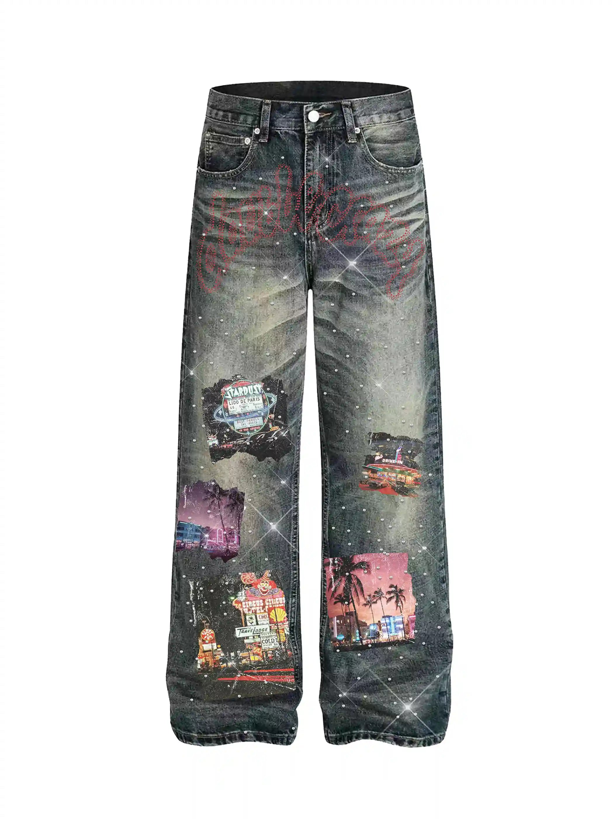90s Neon City Wide Denim-648