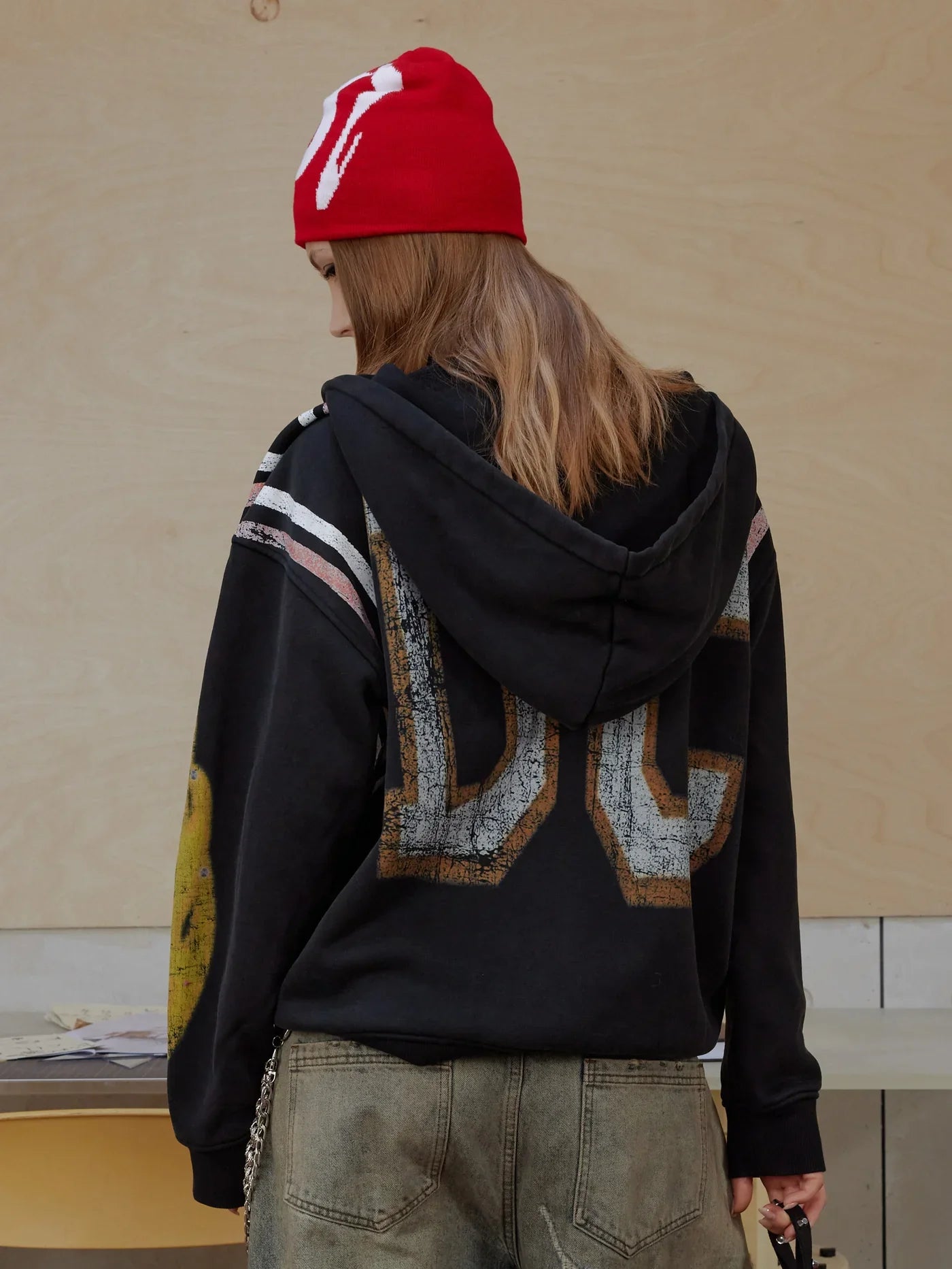 Flame Burst Zip Hoodie-379