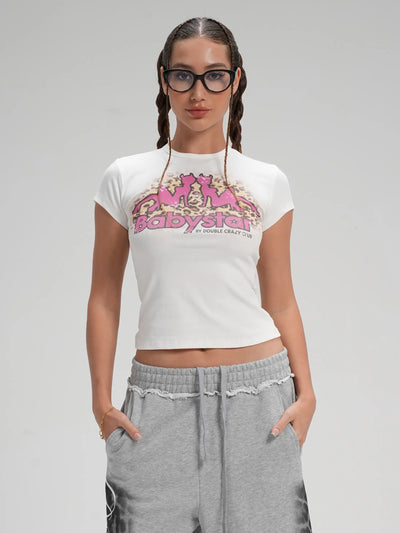 Camiseta corta de niña Leopard Devil-651