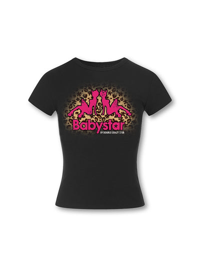 Camiseta corta de niña Leopard Devil-651