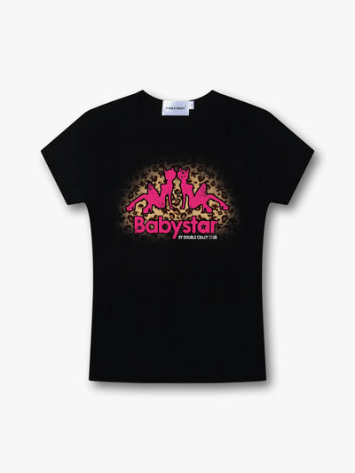 Leopard Devil Girl Baby Tee-651