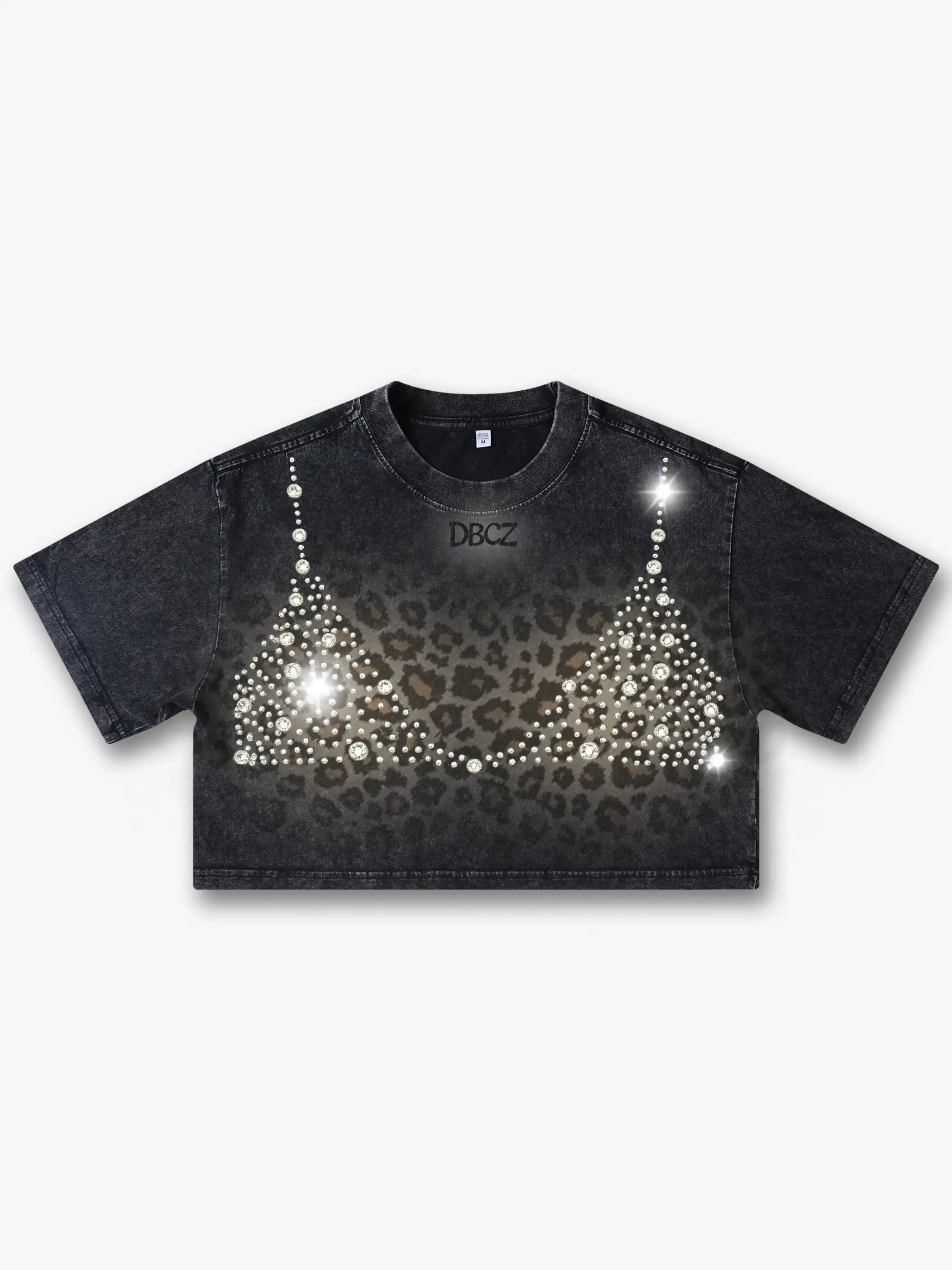 Bling Leopard Bikini Crop Top-661