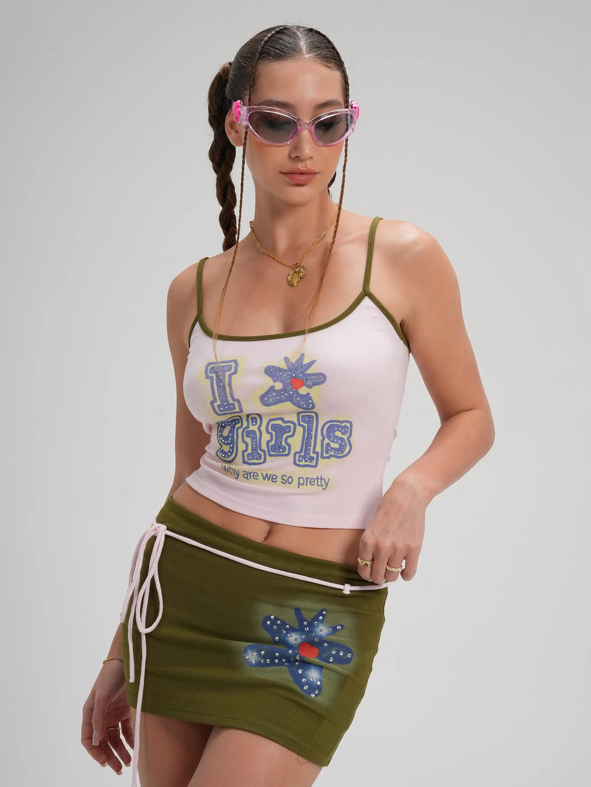 Sparkle Neon Quote Crop Top-680