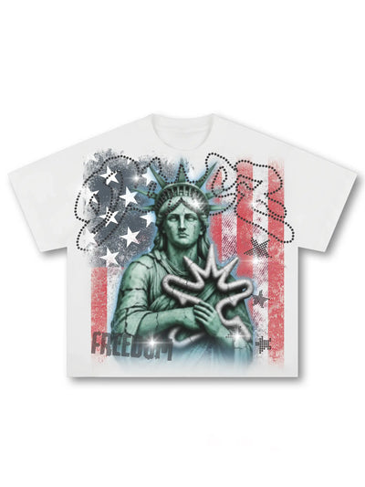 90s Grunge Liberty Bling Tee-684