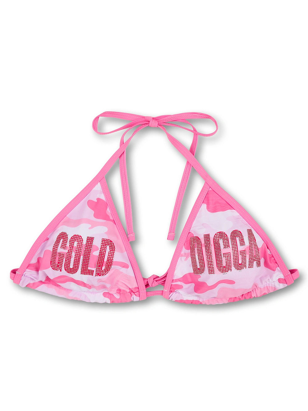 Rhinestone Pink Camo Bikini Set-653