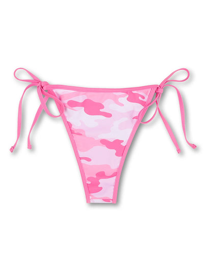 Rhinestone Pink Camo Bikini Set-653