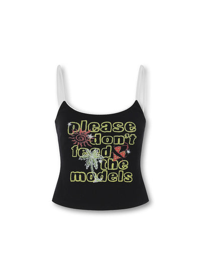 Vintage Funny Text Slim Cami-642