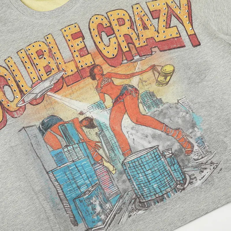 T-shirt Science-fiction Bling Années 90 Dessiné à la main-534