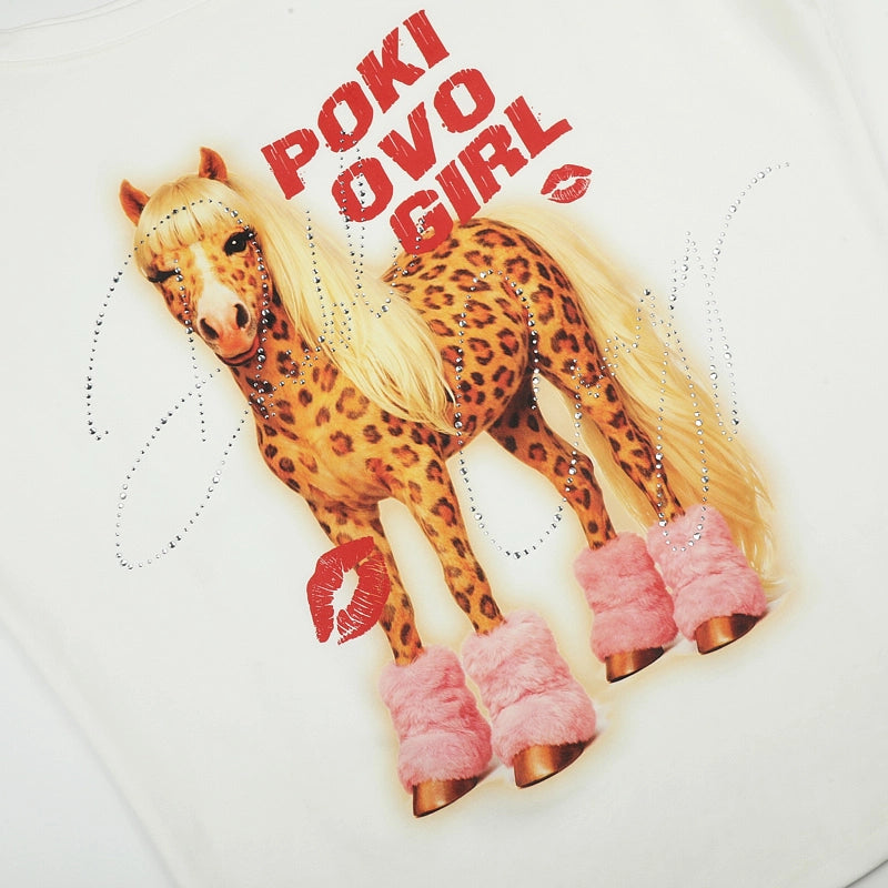 Iced Out Pink Boot Pony Top-756