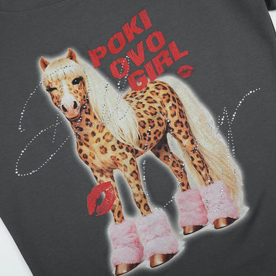 Iced Out Pink Boot Pony Top-756