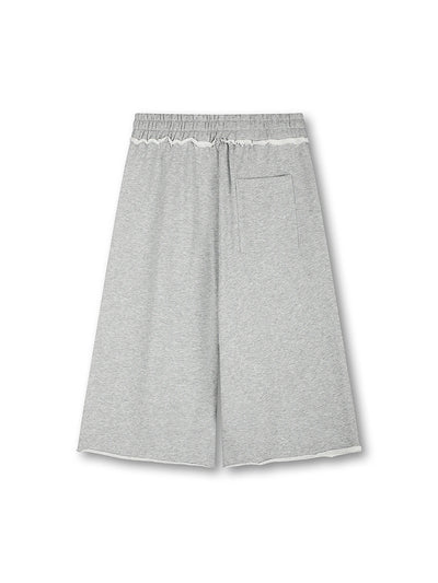 Pantalones Cortos Anchos con Grafiti de Diamantes de Imitación-622
