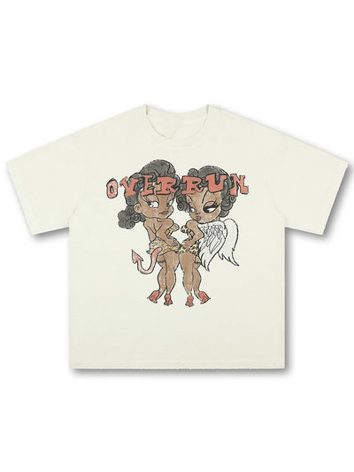 Washed Angel Devil Boxy Tee-740