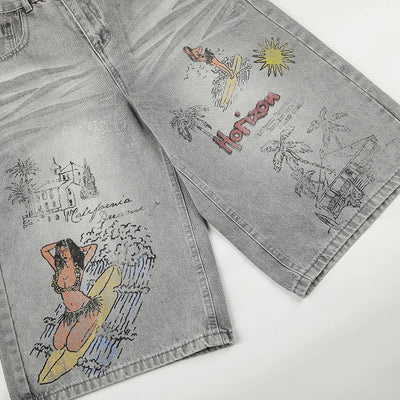 Surfer Girl Baggy Shorts-644
