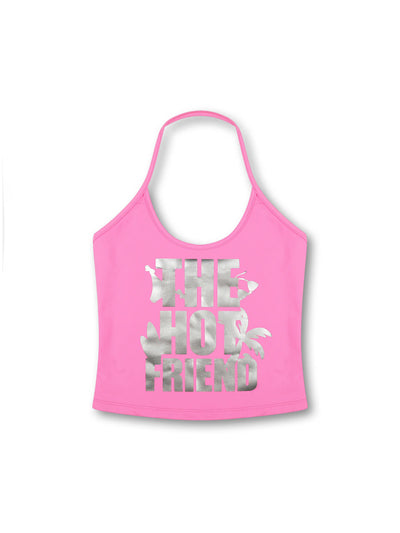 Camiseta sin mangas delgada tropical metálica-638