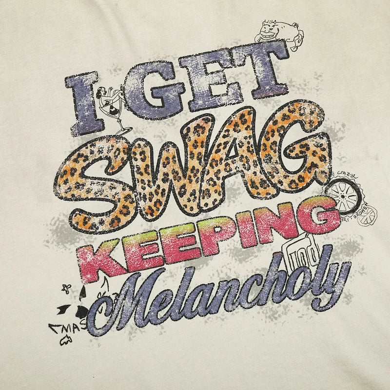 Faded Melancholy Quote Boxy L/S -737