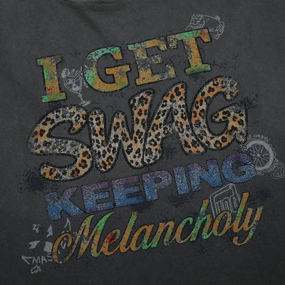 Faded Melancholy Quote Boxy L/S -737