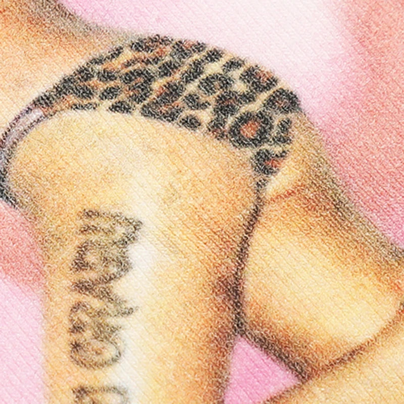 Top corto de leopardo descolorido para chica-674