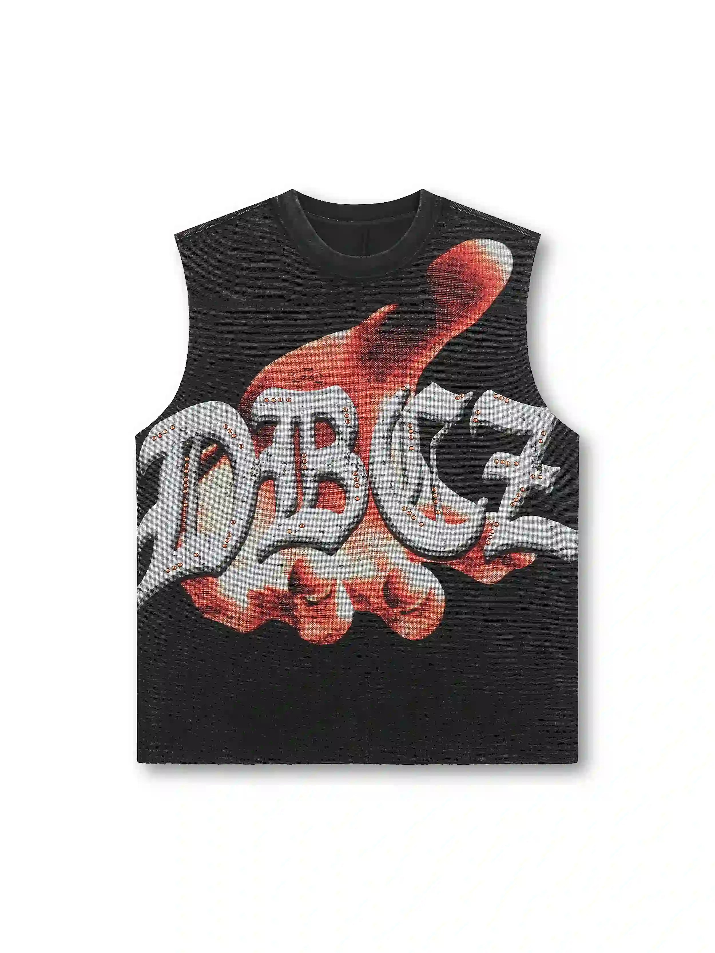 Raw Edge Punk Studded Tank-575