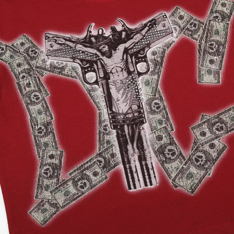 Bling Gun Jesus Sorona Boxy Tee-583