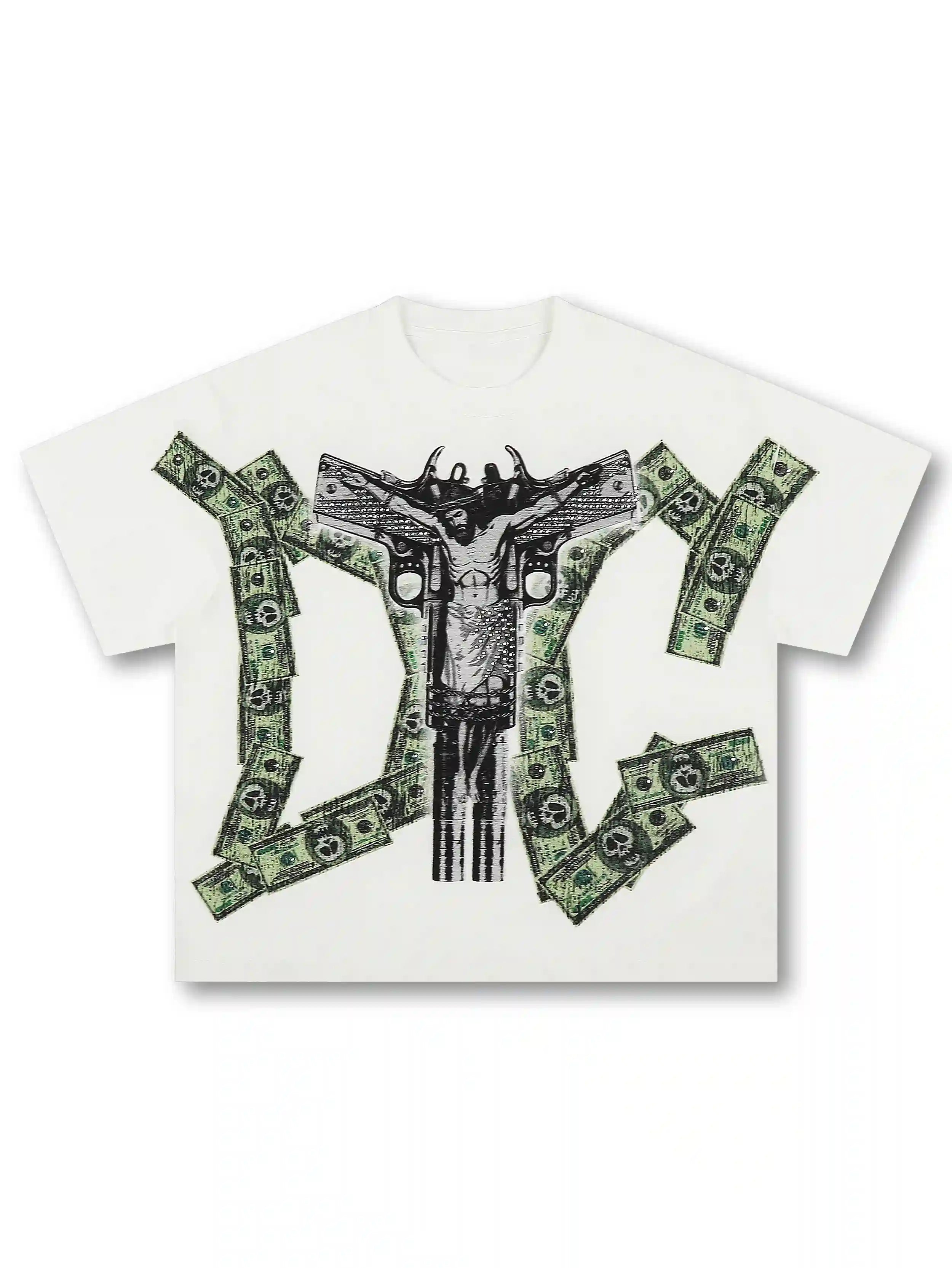 Bling Gun Jesus Sorona Boxy Tee-583