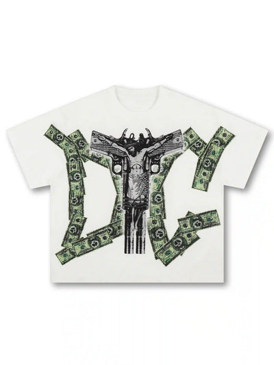 Bling Gun Jesus Sorona Boxy Tee-583