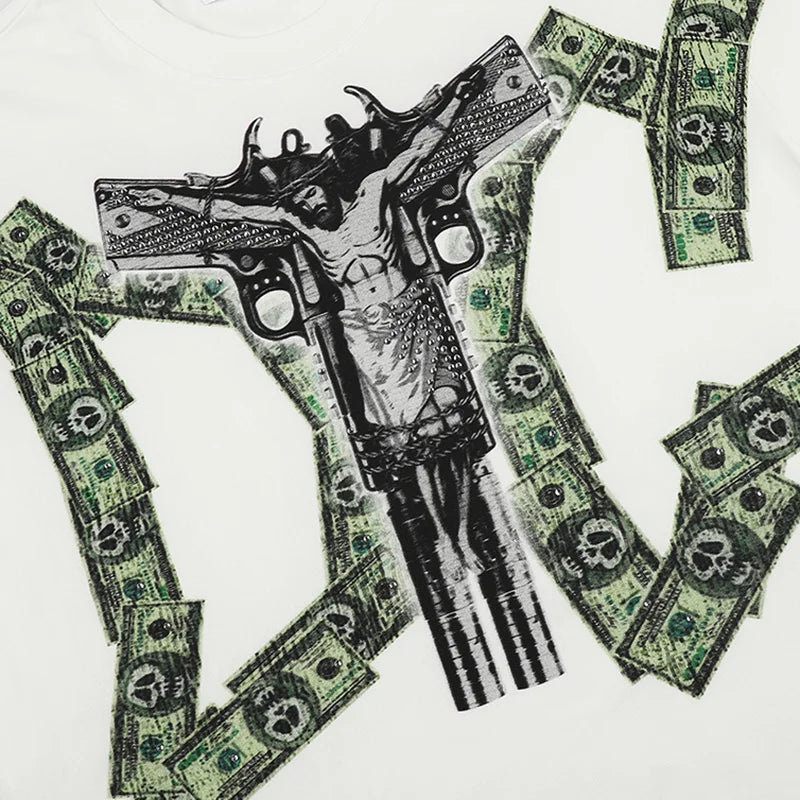 Bling Gun Jesus Sorona Boxy Tee-583